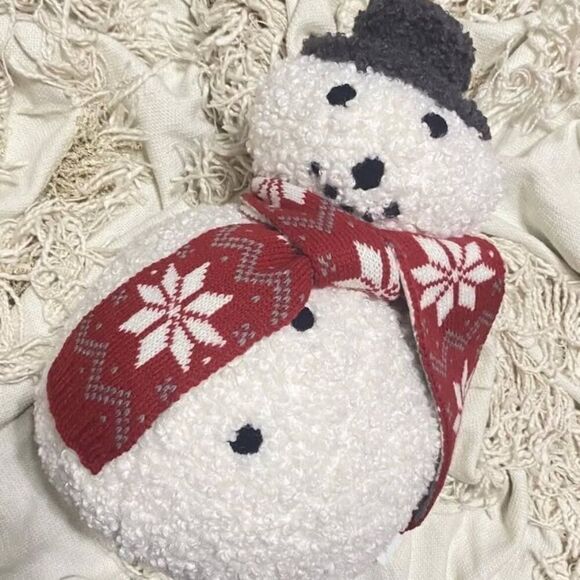 Pottery Barn Archie Snowman Pillow - Picture 1 of 2